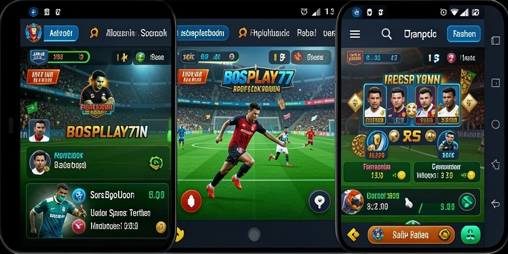 Tampilan interaktif dari aplikasi BOSPLAY77 saat bermain Sportsbook.