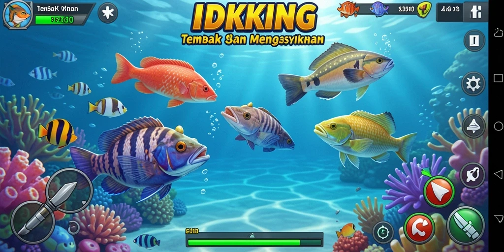 Tampilan gameplay menarik dari IDRKING saat menangkap ikan.