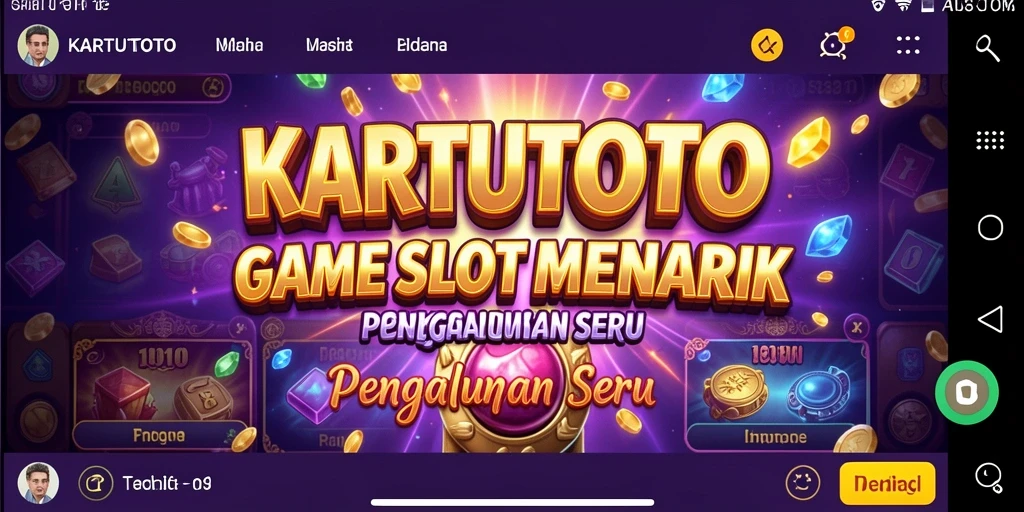 Tampilan menarik gameplay KARTUTOTO dengan berbagai simbol slot.