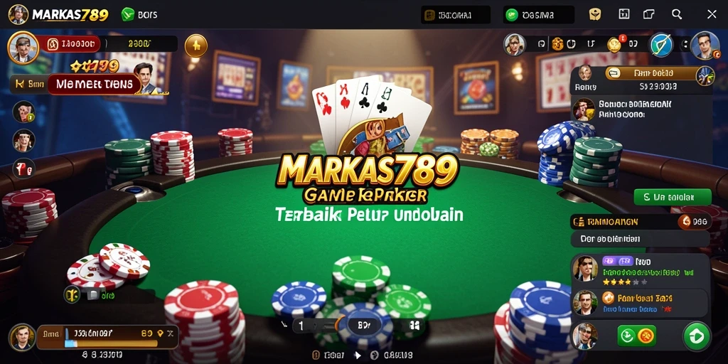 Tampilan menarik dari gameplay poker di MARKAS789.