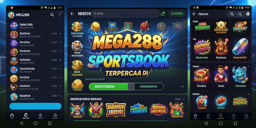 Tampilan antarmuka MEGA288 untuk taruhan olahraga yang menarik.