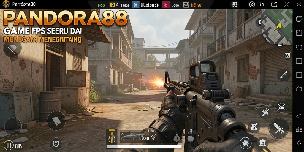 Screenshot dari gameplay seru PANDORA88 dalam mode FPS.