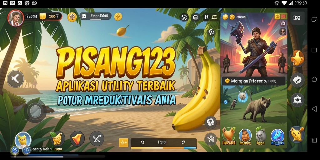 Tampilan antarmuka pengguna PISANG123 yang modern dan intuitif.
